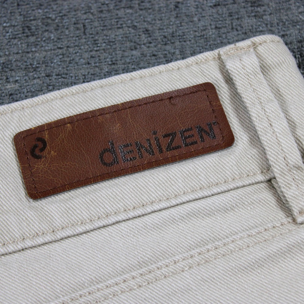 Denizen from Levi's Womens Khaki Chino Shorts Tan Double Button Cuffed Size 12 - Picture 5 of 13